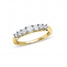 14K Gold Plated 925 Sterling Silver White CZ Band Ring in All Size Available AZA