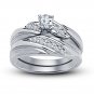 New ! Women's Special Beautiful Bridal Ring Set in Platinum Plated 925 Silver