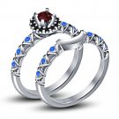 925 Silver Multicolor CZ Disney Princess Inspired Mulan Engagement Ring Set