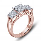 14k Rose Gold Plated 925 Sterling Silver Ladies Engagement Anniversary Ring 5 6