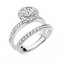 Solitaire With Accents Ring Set in White Platinum Plated 925 Sterling Silver