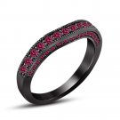 Fashion Designer Women's Lady Girl Fashion Jewelry 14k Black G/P 925 Band Ring