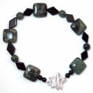 Kambaba Jasper and Black Onyx Bracelet Handmade (JE18E)