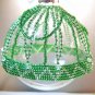 Christmas Green ZigZag Beaded Ornament Cover (JE182E)