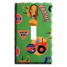 Children's Tractor Design Green Light Switch Plate Cover (LS170E)