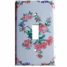 Pink Flowered Light Switch Plate Cover (LS171E)