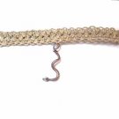 Hemp Necklace with Snake Charm Handmade (JE222E)