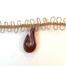 Hemp Necklace with Loops and Wooden Fish Hook (JE256)