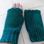 Green Fingerless Gloves - Handmade Crochet CR348