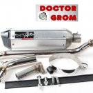 DSTAR Hexagonal Stainless Steel Carbon Fiber Tip Exhaust for HONDA GROM  MSX 125 By DOCTOR GROM