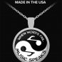 Ying-Yang Music - Pendant Necklace - Silver Plated - FREE Shipping!