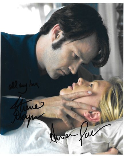 Anna Paquin and Stephen Moyer in True Blood 8x10 with both autographs