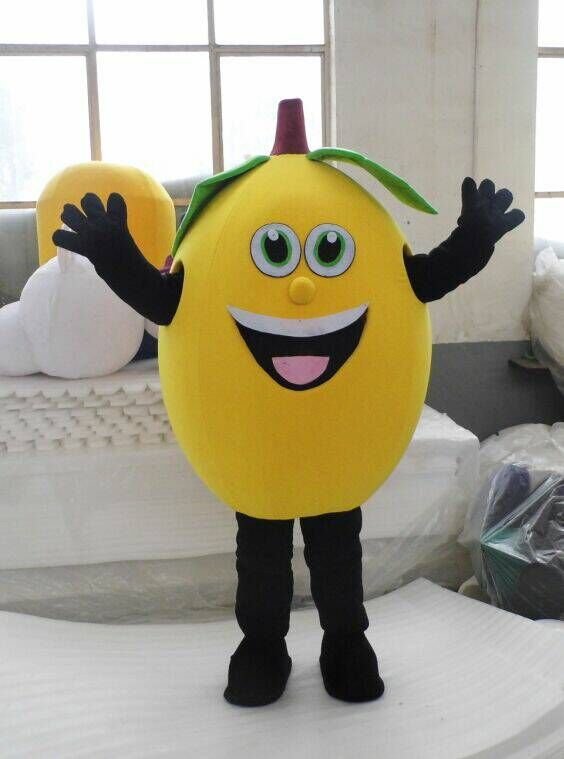 CosplayDiy Unisex Mascot Costume Hot Sale Fruit Yellow Lemon Plush ...