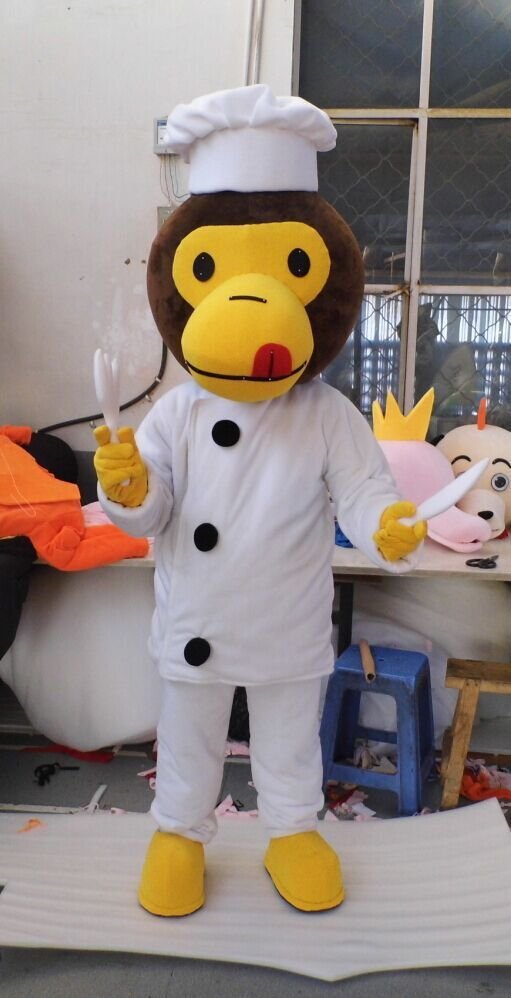 CosplayDiy Unisex Mascot Costume Monkey Cook Mascot Costume Cosplay For Cosplay Party
