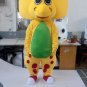 CosplayDiy Unisex Mascot Costume Belly Fuschia Barney Dinosaur Mascot Costume Cosplay For Party
