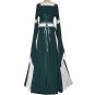 CosplayDiy Women's Dark Green&Ecru Medieval Renaissance Victorian Dress cosplay