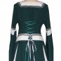 CosplayDiy Women's Dark Green&Ecru Medieval Renaissance Victorian Dress cosplay
