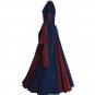 CosplayDiy Women's Guinevere Navy Blue-Bordeaux Victorian Dress Costume