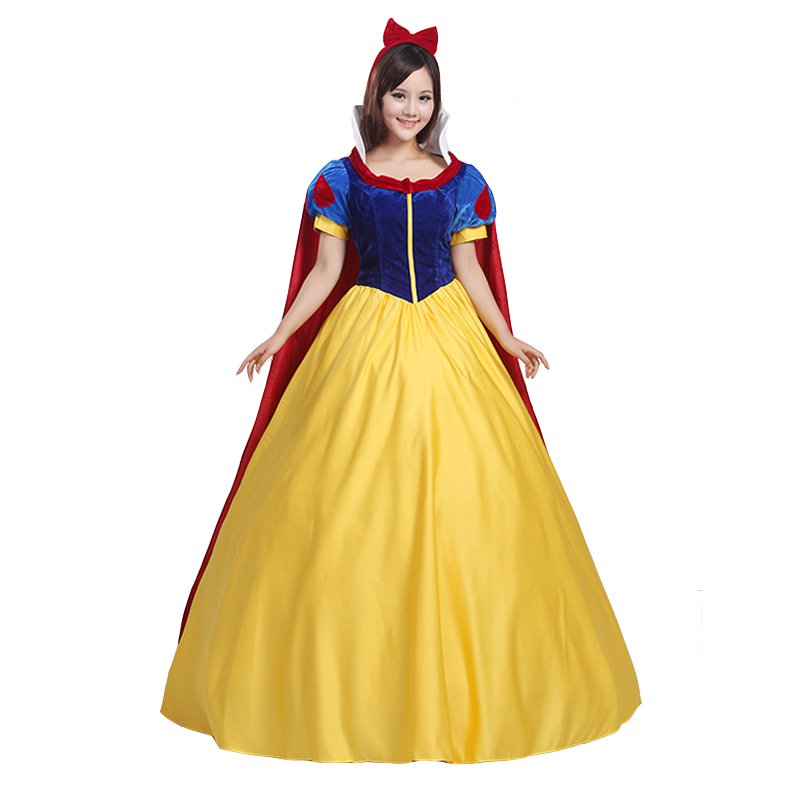 Adult's Dress Snow White Dress with Cape Halloween Costume Wedding ...