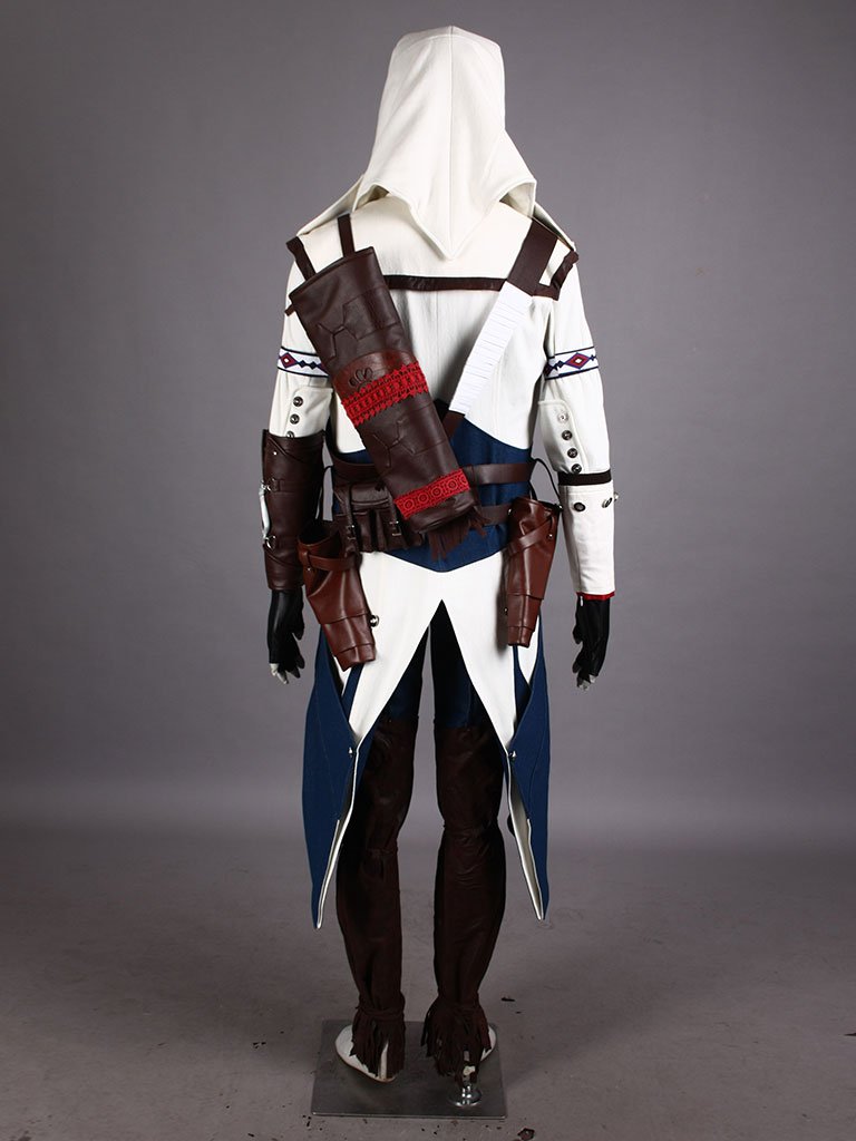 Custom Made Assassins Creed Iii Connor Render Faux Leather Halloween Adult Mens Cosplay Costume