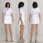 Cosplaydiy Women's Dress Batman Joker Nurse White Uniform Dress Cosplay  For Halloween Party