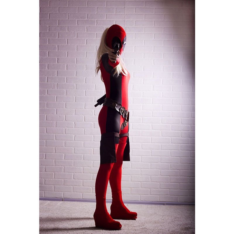 Lady Deadpool Bodysuit Zentai Costume Halloween Cosplay
