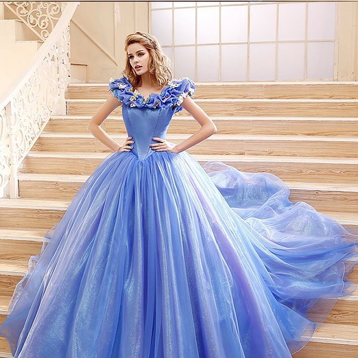 Custom Made Princess Cinderella Wedding Dress Cosplay For Wedding Party