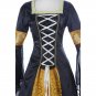 CosplayDiy Women's Black&Yellow Renaissance Medieval Gothic Dress Cosplay