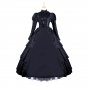 CosplayDiy Women's Black Gothic Renaissance Medieval Evening Ball Dress Cosplay