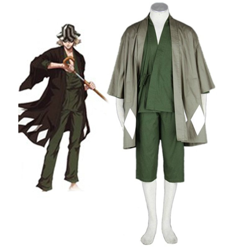 CosplayDiy Men's Outfit Bleach Mr. Hat-and-Clogs Kisuke Urahara Kimono...