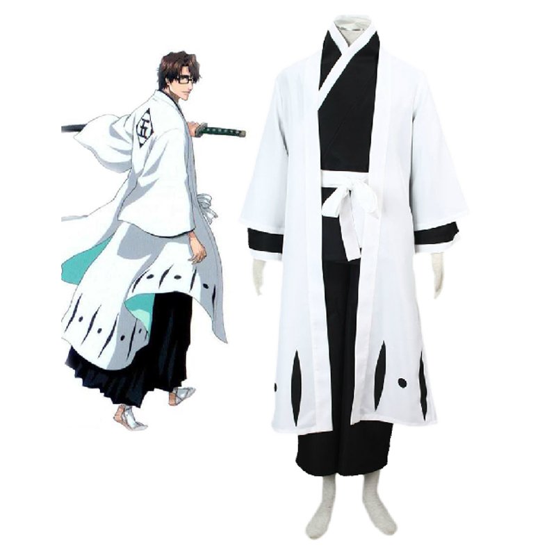 CosplayDiy Men's Bleach Gotei Thirteen Sōsuke Aizen Captain of the 5th ...