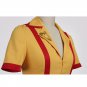 Custom Made 2 Broke Girls Max Black Yellow Uniform Dress Cosplay