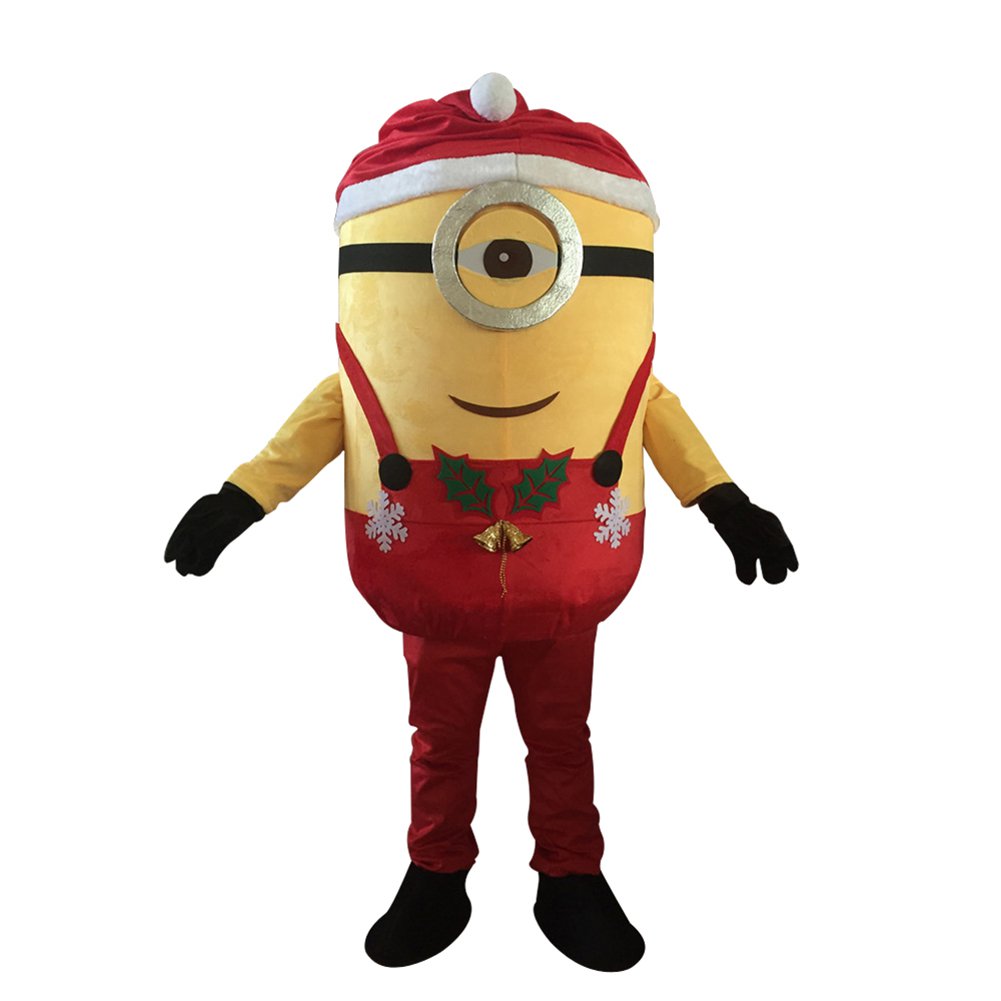 Cosplaydiy Unisex Mascot Costume Red Despicable Me Minion Cosplay For Christmas Party