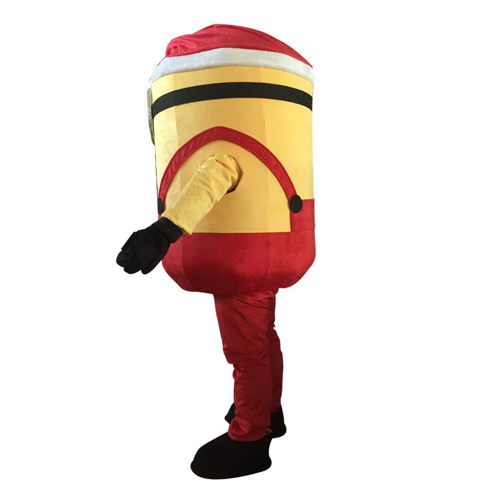 Cosplaydiy Unisex Mascot Costume Red Despicable Me Minion Cosplay For Christmas Party