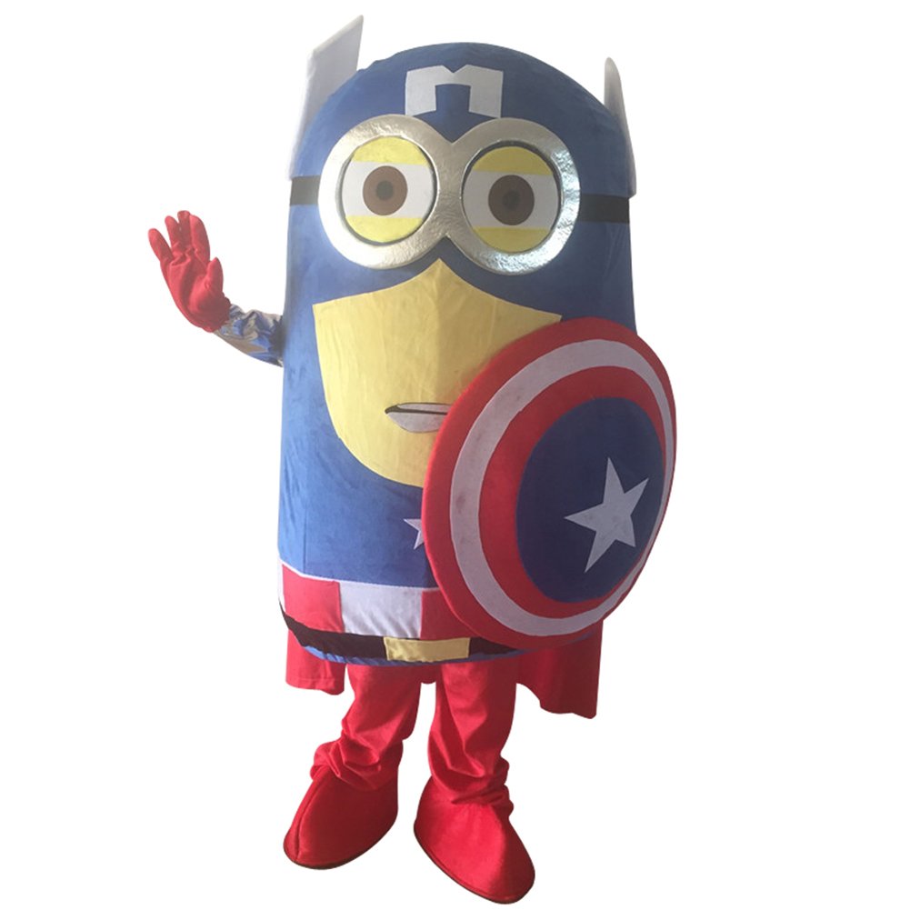 CosplayDiy Unisex Mascot Costume Despicable Me America Captian Minion Cosplay For Christmas Party