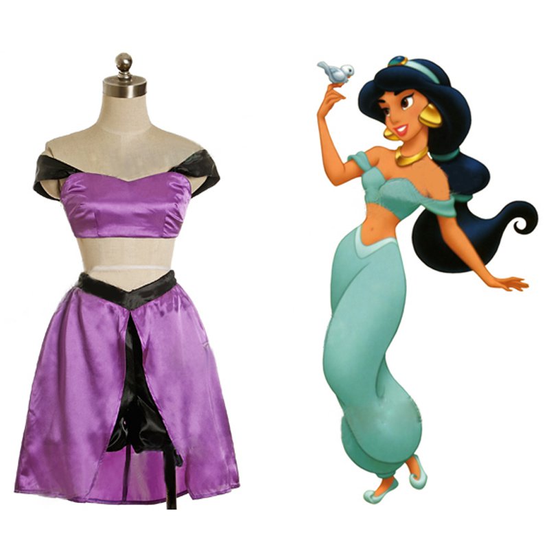 CosplayDiy Women's Dress Aladdin Jasmine Princess Purple Dress Cosplay...