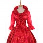 CosplayDiy Women's Red Victorian Medieval Gothic Dress Costume For Halloween Party