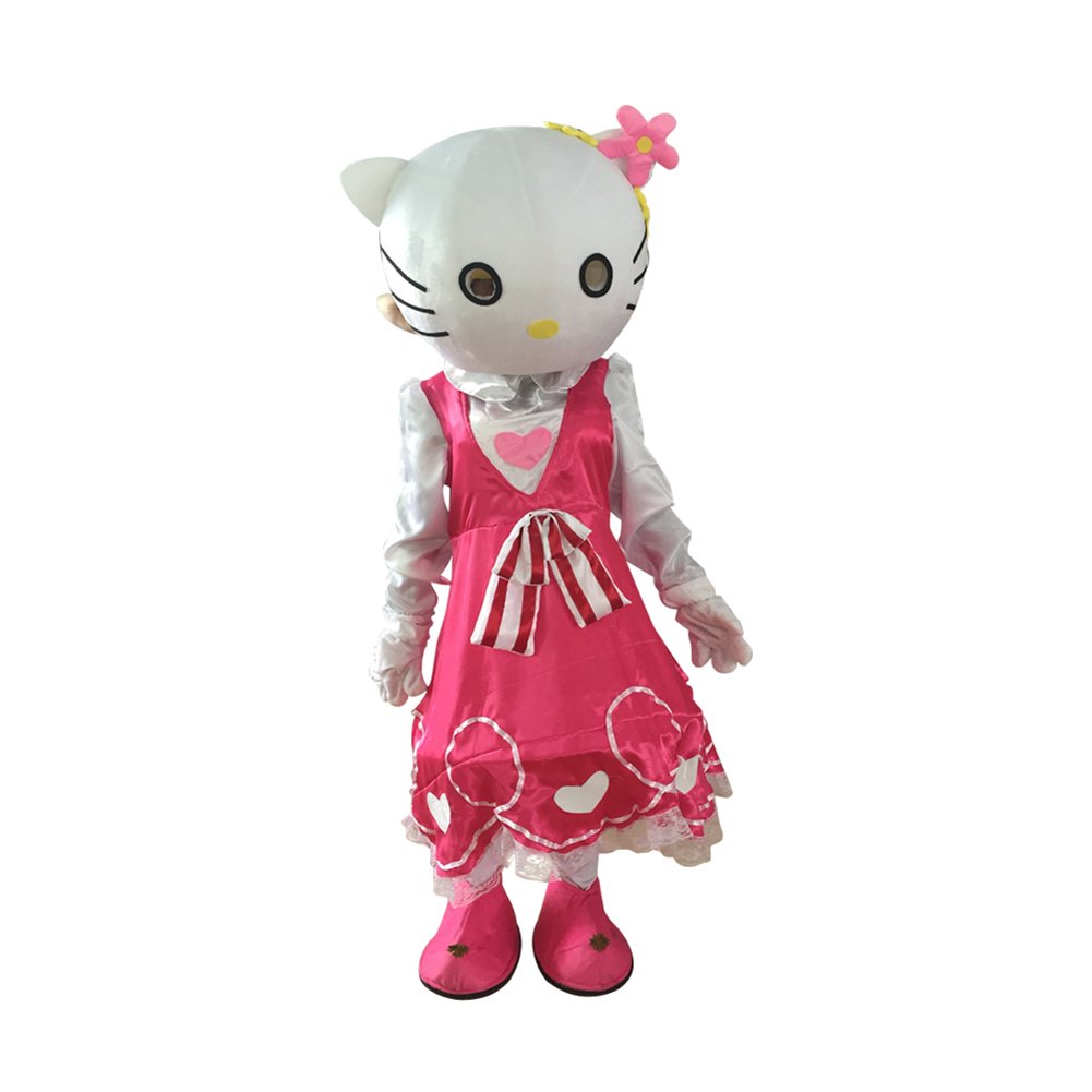 CosplayDiy Unisex Mascot Costume Fancy Pink Hello Kitty Costume Cosplay ...