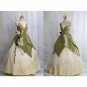 Cosplaydiy Women's Medieval Dress The Princess and the Frog Tiana Princess Dress Cosplay
