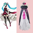 CosplayDiy Women's Dress Vocaloid Hatsune Miku Black Dress Cosplay For Christmas Party