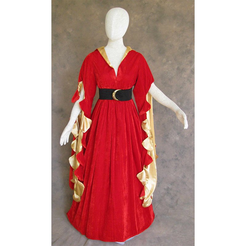 CosplayDiy Women's Red Medieval Gothic Renaissance Ball Gown Dress For Halloween