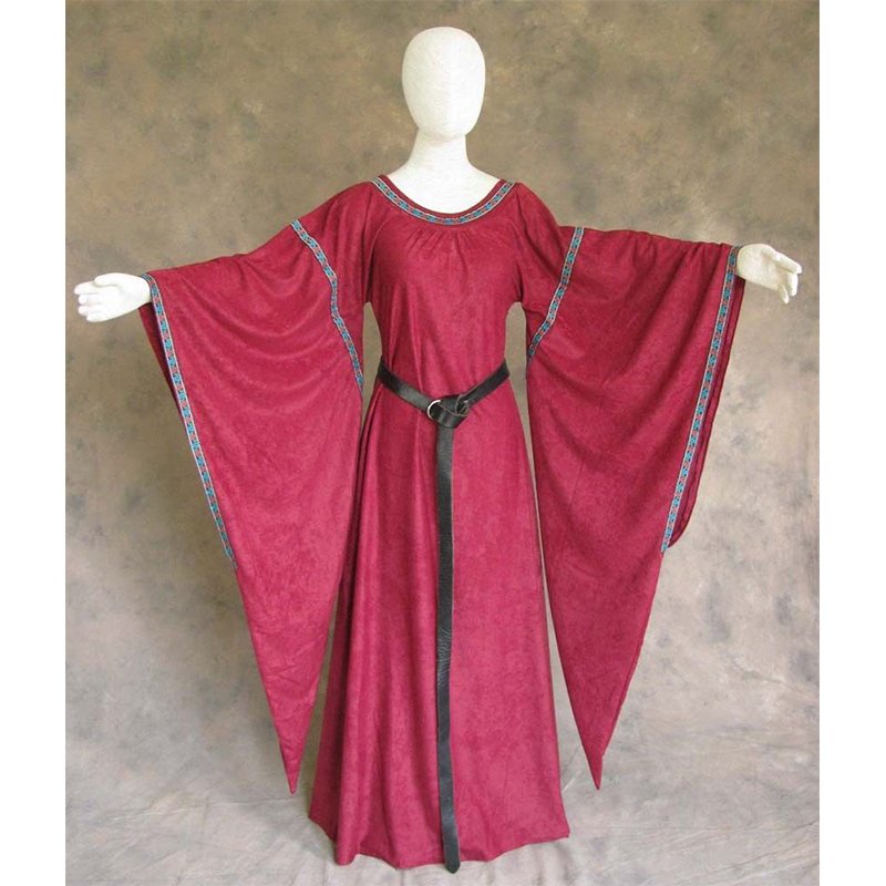 CosplayDiy Women's Medieval Bell Sleeve Red Dress Victorian Period ...