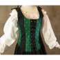CosplayDiy Women's Green Renaissance Bodice Skirt Chemise Medieval Pirate Gown Dress