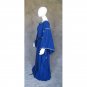 CosplayDiy Women's Medieval Bell Sleeve Blue Dress Victorian Period Costume For Halloween