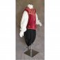 CosplayDiy Men's Victorian Red Costume Medieval Period Doublet Cosplay Costume