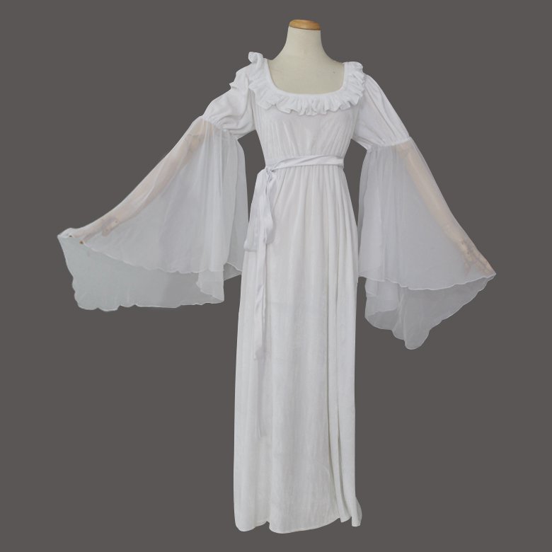 CosplayDiy Women's White Wedding Medieval Victorian Halloween Dress Cosplay