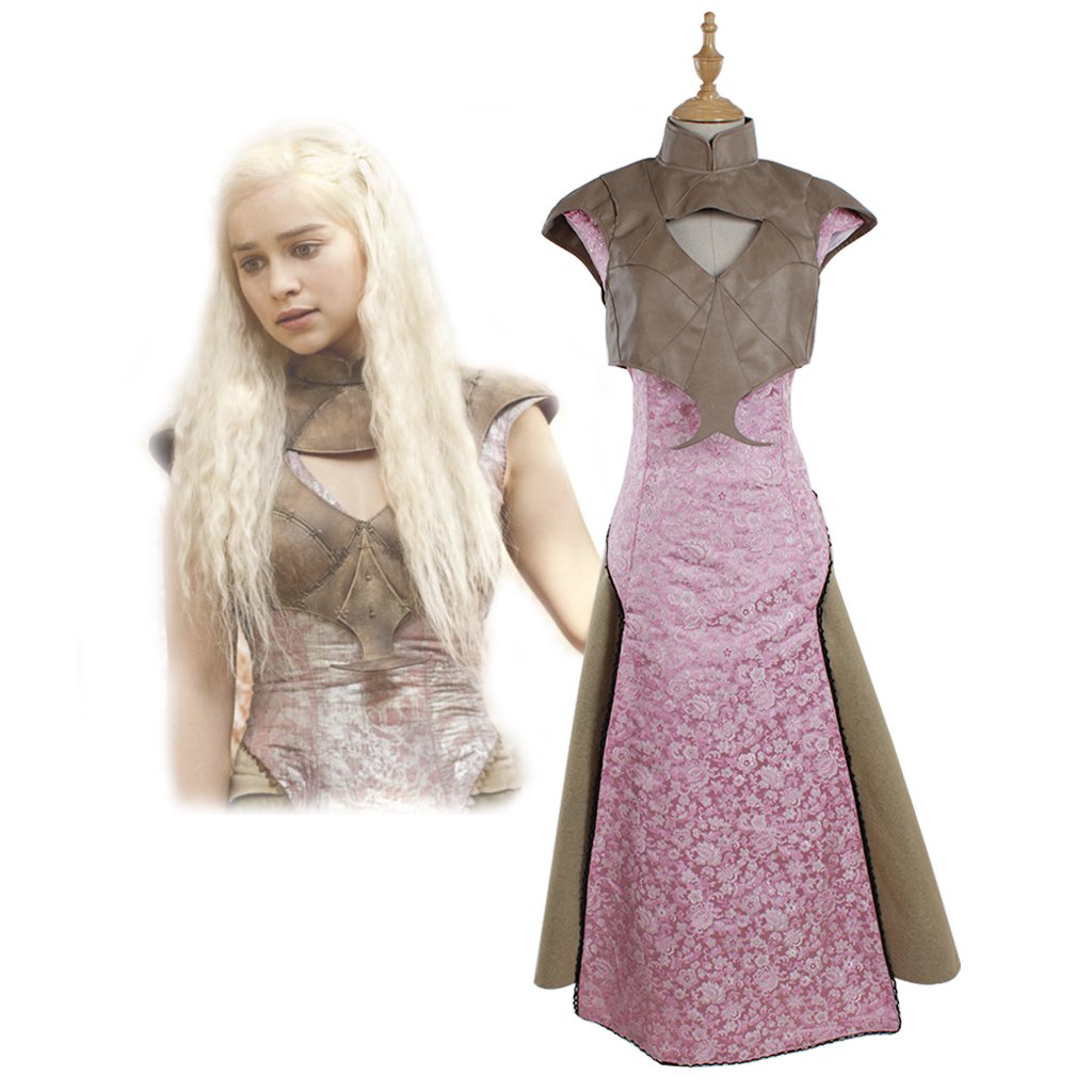 CosplayDiy Women's Game of Thrones Daenerys Targaryen Pink Dress ...