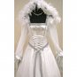 CosplayDiy Women's White Wedding Dress Victorian Medieval Renaissance Gothic Dress