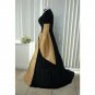 CosplayDiy Women's Renaissance Medieval Black And Gold Taffeta Dress Wedding Dress Halloween Cosplay