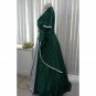 CosplayDiy Women's Green Renaissance Green and Ivory Velvet Dress Wedding Dress Halloween Cosplay